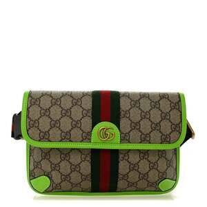 Gucci Gg Supreme Web Small Ophidia Belt #231091G11B